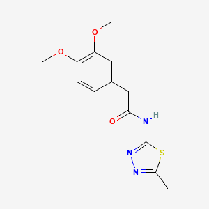 molecular formula C13H15N3O3S B2364096 2-(3,4-二甲氧基苯基)-N-(5-甲基-1,3,4-噻二唑-2-基)乙酰胺 CAS No. 349438-92-2