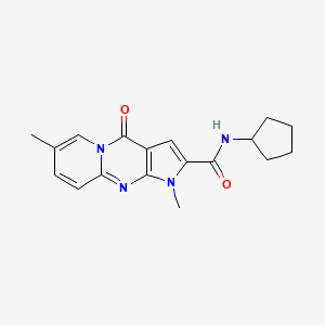 N-cyclopentyl-1,7-dimethyl-4-oxo-1,4-dihydropyrido[1,2-a]pyrrolo[2,3-d]pyrimidine-2-carboxamide