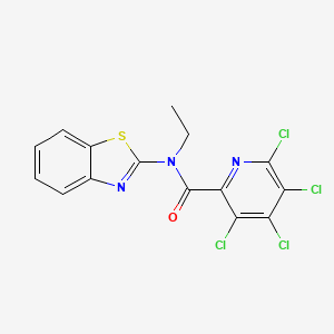 N-(1,3-benzothiazol-2-yl)-3,4,5,6-tetrachloro-N-ethylpyridine-2-carboxamide