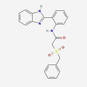 molecular formula C22H19N3O3S B2364104 N-(2-(1H-苯并[d]咪唑-2-基)苯基)-2-(苄基磺酰基)乙酰胺 CAS No. 922450-46-2