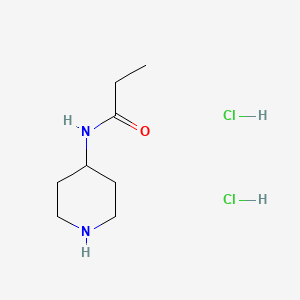 molecular formula C8H18Cl2N2O B2364118 N-(piperidin-4-yl)propanamide dihydrochloride CAS No. 2126162-77-2