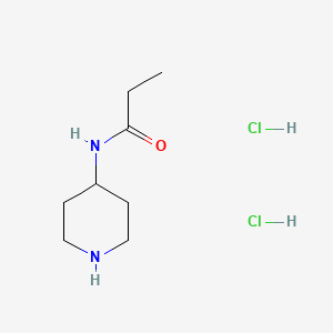 molecular formula C8H18Cl2N2O B2364118 N-(哌啶-4-基)丙酰胺二盐酸盐 CAS No. 2126162-77-2