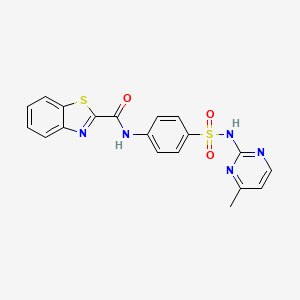molecular formula C19H15N5O3S2 B2364137 N-(4-(N-(4-甲基嘧啶-2-基)磺酰基)苯基)苯并[d]噻唑-2-甲酰胺 CAS No. 457651-71-7