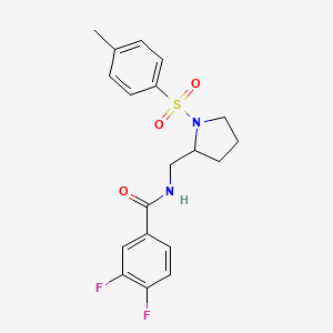 molecular formula C19H20F2N2O3S B2364138 3,4-difluoro-N-((1-tosylpyrrolidin-2-yl)methyl)benzamide CAS No. 896276-40-7