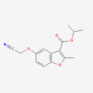 molecular formula C15H15NO4 B2364156 Propan-2-yl 5-(cyanomethoxy)-2-methyl-1-benzofuran-3-carboxylate CAS No. 314745-74-9