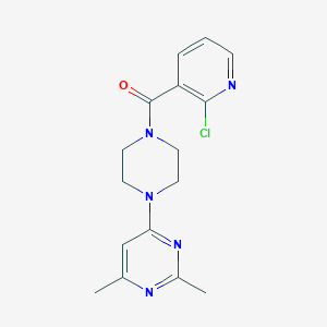 molecular formula C16H18ClN5O B2364161 4-[4-(2-Chloropyridine-3-carbonyl)piperazin-1-yl]-2,6-dimethylpyrimidine CAS No. 1333703-50-6