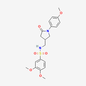 3,4-dimethoxy-N-((1-(4-methoxyphenyl)-5-oxopyrrolidin-3-yl)methyl)benzenesulfonamide