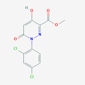 molecular formula C12H8Cl2N2O4 B2364178 Methyl 1-(2,4-dichlorophenyl)-4-hydroxy-6-oxo-1,6-dihydro-3-pyridazinecarboxylate CAS No. 121582-57-8