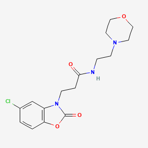 3-(5-chloro-2-oxobenzo[d]oxazol-3(2H)-yl)-N-(2-morpholinoethyl)propanamide