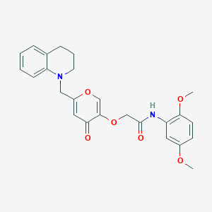 2-((6-((3,4-dihydroquinolin-1(2H)-yl)methyl)-4-oxo-4H-pyran-3-yl)oxy)-N-(2,5-dimethoxyphenyl)acetamide