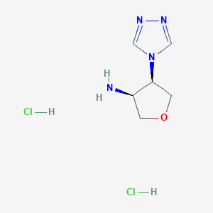 (3S,4R)-4-(1,2,4-Triazol-4-yl)oxolan-3-amine;dihydrochloride
