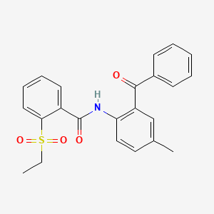 molecular formula C23H21NO4S B2364195 N-(2-苯甲酰基-4-甲基苯基)-2-乙基磺酰基苯甲酰胺 CAS No. 898459-05-7