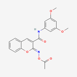 B2364205 (2Z)-2-[(acetyloxy)imino]-N-(3,5-dimethoxyphenyl)-2H-chromene-3-carboxamide CAS No. 1327180-39-1