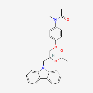 molecular formula C26H26N2O4 B2364207 1-(9H-咔唑-9-基)-3-(4-(N-甲基乙酰胺)苯氧基)丙-2-基乙酸酯 CAS No. 1021211-34-6