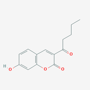 molecular formula C14H14O4 B2364209 7-羟基-3-戊酰基-2H-色烯-2-酮 CAS No. 919742-28-2