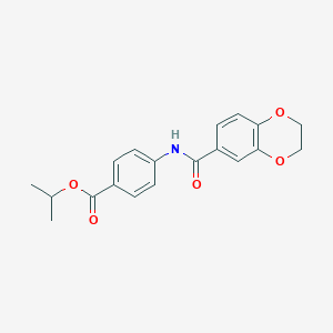 molecular formula C19H19NO5 B236421 Isopropyl 4-[(2,3-dihydro-1,4-benzodioxin-6-ylcarbonyl)amino]benzoate 