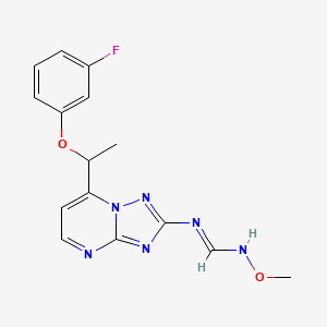 N'-[7-[1-(3-fluorophenoxy)ethyl]-[1,2,4]triazolo[1,5-a]pyrimidin-2-yl]-N-methoxymethanimidamide