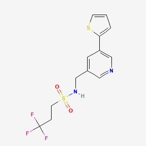 3,3,3-trifluoro-N-((5-(thiophen-2-yl)pyridin-3-yl)methyl)propane-1-sulfonamide
