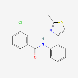 3-chloro-N-(2-(2-methylthiazol-4-yl)phenyl)benzamide