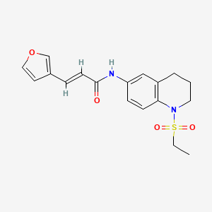 (E)-N-(1-(ethylsulfonyl)-1,2,3,4-tetrahydroquinolin-6-yl)-3-(furan-3-yl)acrylamide
