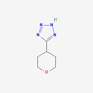 molecular formula C6H10N4O B2364225 5-(oxan-4-yl)-1H-1,2,3,4-tetrazole CAS No. 1341756-98-6