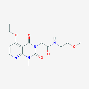 molecular formula C15H20N4O5 B2364226 2-(5-ethoxy-1-methyl-2,4-dioxo-1,2-dihydropyrido[2,3-d]pyrimidin-3(4H)-yl)-N-(2-methoxyethyl)acetamide CAS No. 941898-42-6