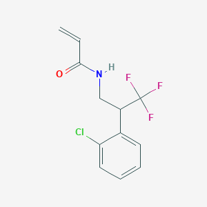 molecular formula C12H11ClF3NO B2364231 N-[2-(2-Chlorophenyl)-3,3,3-trifluoropropyl]prop-2-enamide CAS No. 2411261-93-1