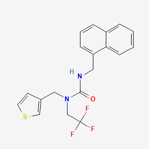 3-(Naphthalen-1-ylmethyl)-1-(thiophen-3-ylmethyl)-1-(2,2,2-trifluoroethyl)urea