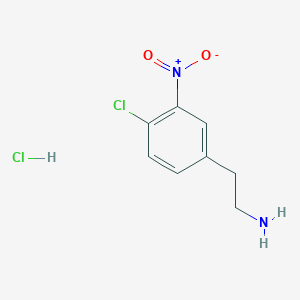 molecular formula C8H10Cl2N2O2 B2364238 2-(4-Chloro-3-nitrophenyl)ethanamine;hydrochloride CAS No. 2305254-00-4