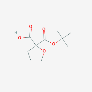 molecular formula C10H16O5 B2364254 2-[(Tert-butoxy)carbonyl]oxolane-2-carboxylic acid CAS No. 327618-38-2