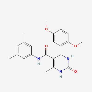 molecular formula C22H25N3O4 B2364266 4-(2,5-二甲氧基苯基)-N-(3,5-二甲苯基)-6-甲基-2-氧代-1,2,3,4-四氢嘧啶-5-甲酰胺 CAS No. 537679-59-7
