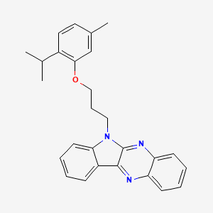 molecular formula C27H27N3O B2364273 6-(3-(2-异丙基-5-甲苯氧基)丙基)-6H-吲哚并[2,3-b]喹喔啉 CAS No. 638141-76-1