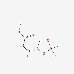molecular formula C10H16O4 B2364276 (S,Z)-Ethyl 3-(2,2-dimethyl-1,3-dioxolan-4-yl)acrylate CAS No. 91926-90-8
