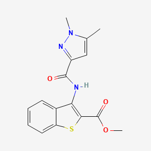 methyl 3-(1,5-dimethyl-1H-pyrazole-3-carboxamido)benzo[b]thiophene-2-carboxylate