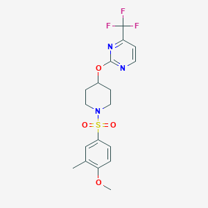 2-[1-(4-Methoxy-3-methylphenyl)sulfonylpiperidin-4-yl]oxy-4-(trifluoromethyl)pyrimidine