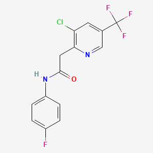 2-[3-chloro-5-(trifluoromethyl)pyridin-2-yl]-N-(4-fluorophenyl)acetamide