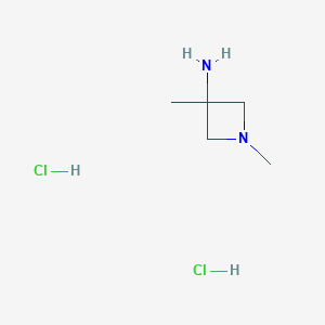 molecular formula C5H14Cl2N2 B2364301 1,3-Dimethylazetidin-3-amine dihydrochloride CAS No. 1788565-20-7