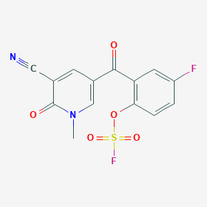 3-Cyano-5-(5-fluoro-2-fluorosulfonyloxybenzoyl)-1-methyl-2-oxopyridine
