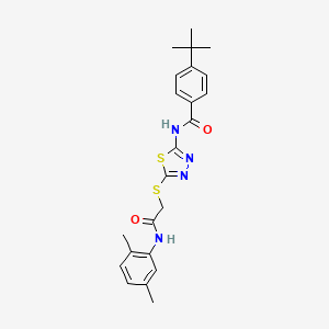 4-(tert-butyl)-N-(5-((2-((2,5-dimethylphenyl)amino)-2-oxoethyl)thio)-1,3,4-thiadiazol-2-yl)benzamide