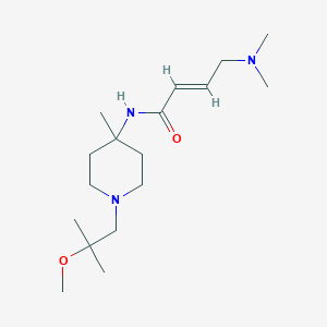 molecular formula C17H33N3O2 B2364318 (E)-4-(Dimethylamino)-N-[1-(2-methoxy-2-methylpropyl)-4-methylpiperidin-4-yl]but-2-enamide CAS No. 2411325-30-7