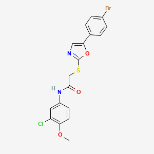 2-((5-(4-bromophenyl)oxazol-2-yl)thio)-N-(3-chloro-4-methoxyphenyl)acetamide