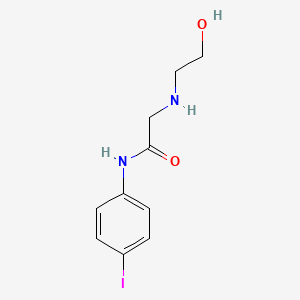 molecular formula C10H13IN2O2 B2364328 2-[(2-羟乙基)氨基]-N-(4-碘苯基)乙酰胺 CAS No. 298215-09-5