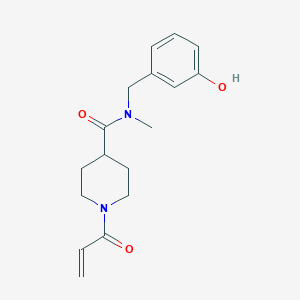 N-[(3-Hydroxyphenyl)methyl]-N-methyl-1-prop-2-enoylpiperidine-4-carboxamide