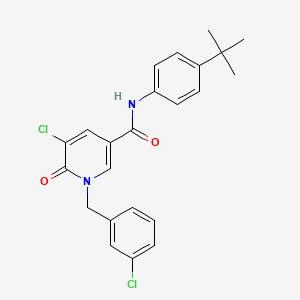 N-[4-(tert-butyl)phenyl]-5-chloro-1-(3-chlorobenzyl)-6-oxo-1,6-dihydro-3-pyridinecarboxamide