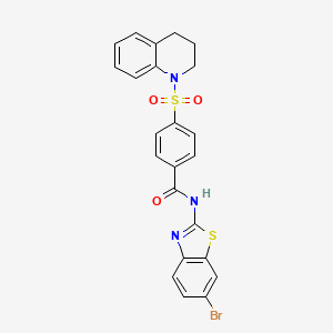N-(6-bromobenzo[d]thiazol-2-yl)-4-((3,4-dihydroquinolin-1(2H)-yl)sulfonyl)benzamide