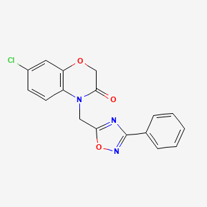 7-chloro-4-((3-phenyl-1,2,4-oxadiazol-5-yl)methyl)-2H-benzo[b][1,4]oxazin-3(4H)-one