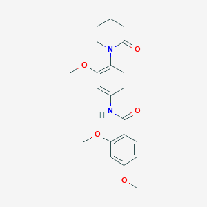 2,4-dimethoxy-N-(3-methoxy-4-(2-oxopiperidin-1-yl)phenyl)benzamide