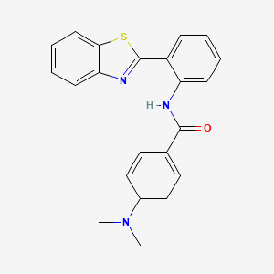 molecular formula C22H19N3OS B2364359 N-[2-(1,3-苯并噻唑-2-基)苯基]-4-(二甲氨基)苯甲酰胺 CAS No. 477569-79-2
