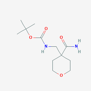 tert-butyl N-[(4-carbamoyloxan-4-yl)methyl]carbamate