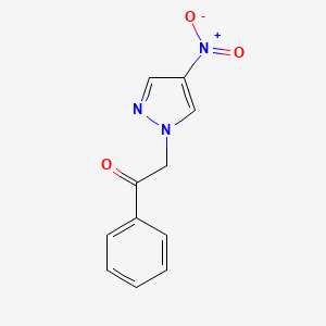 molecular formula C11H9N3O3 B2364363 2-(4-Nitro-1H-pyrazol-1-yl)-1-phenylethan-1-one CAS No. 482573-99-9